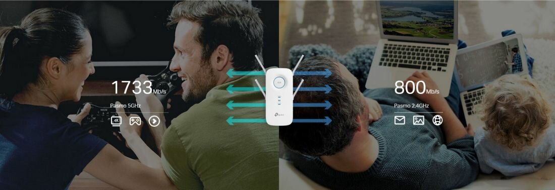 Wzmacniacz sieci TP-LINK TL-RE650 - WiFi