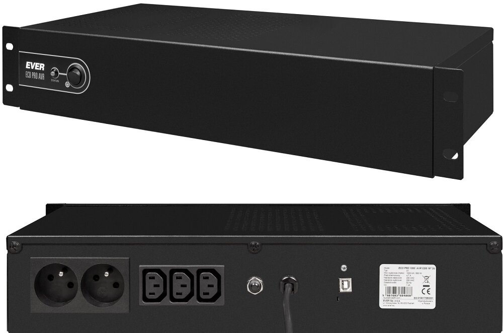 Zasilacz UPS EVER ECO Pro 700 AVR - potencjal zasilacza