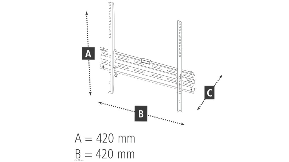 Uchwyt HAMA do TV 32-65 cali LCD/LED Fix - aranżacja