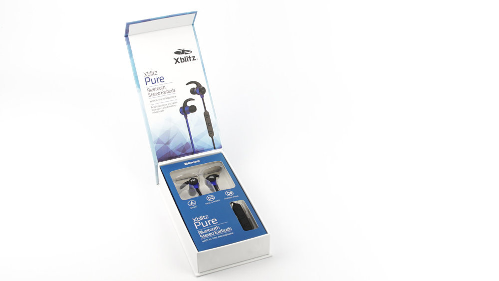 Słuchawki Dokanałowe XBLITZ Pure Czarno-Niebieski - Bluetooth