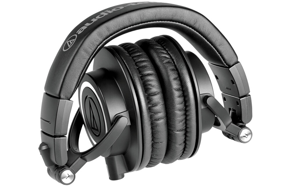 SŁUCHAWKI AUDIO-TECHNICA ATH-M50X NAUSZNE STUDYJNE BLACK regulacja pałąk nauszniki gąbka