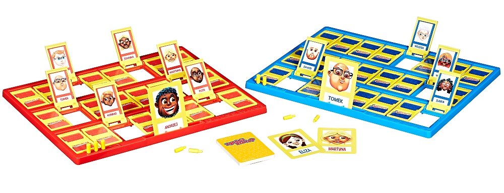 Gra planszowa HASBRO Zgadnij kto to pionki plansza elementy zasady zabawa rodzina wieczór przyjaciele rozrywka