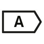 Czarny symbol w kształcie strzałki z literą \'A\' w środku.