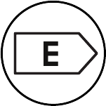 Czarno-biały symbol przedstawiający strzałkę skierowaną w prawo, z wypełnionym czarnym prostokątem w środku. Strzałka jest otoczona okrągłą ramką.