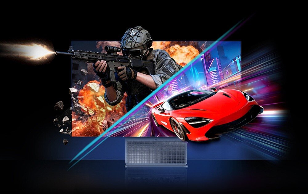 Monitor TCL 32X3A Gra FPS i sportowe auto na ekranie — Dual-Mode 4K 240 Hz / FHD 480 Hz