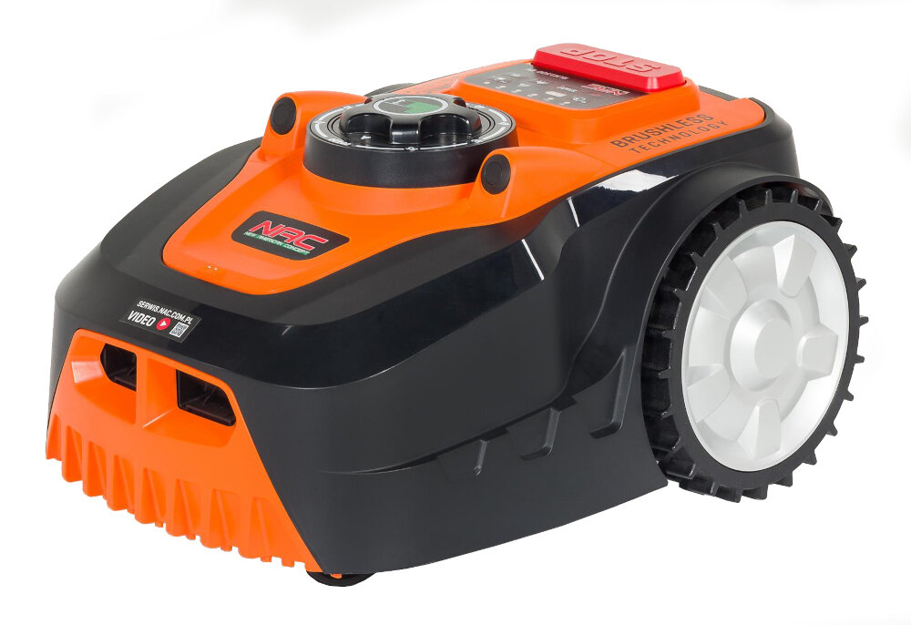 Robot koszący NAC RLM1500-DY sterowanie Wi-Fi-Bluetooth bezpieczeństwo czujniki napotkania przeszkody czujnik deszczu czujnik podniesienia ultrasoniczny czujnik wykrycia przeszkody