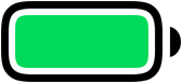 Zielony prostokąt z zaokrąglonymi rogami.