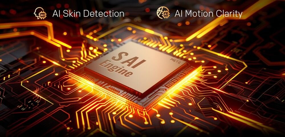 Telewizor METZ 60MNH7030Z S AI Engine AI Motion Clarity i AI Skin Detection, wizualizacja procesora