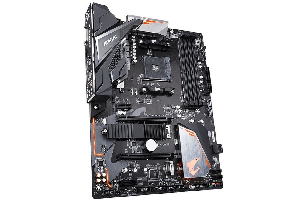 Płyta główna GIGABYTE B450 Aorus Elite V2 pamięć DDR do 128 GB stylowy design