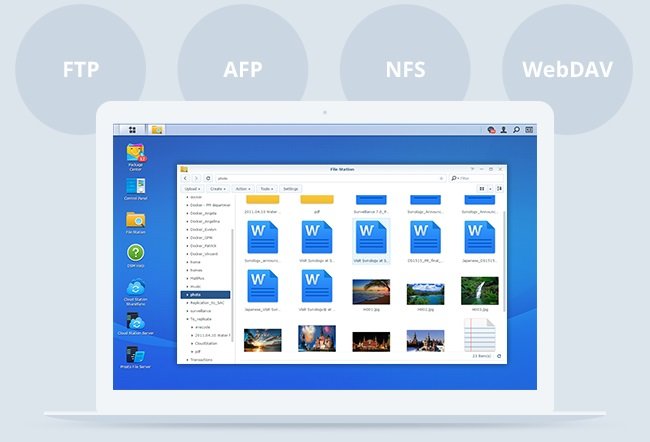 Serwer plików SYNOLOGY DS118 - zarządzania plikami