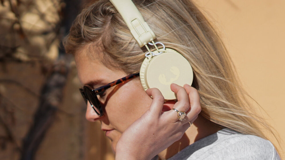 Słuchawki Nauszne FRESH N REBEL Caps Żółty - Przewód Audio