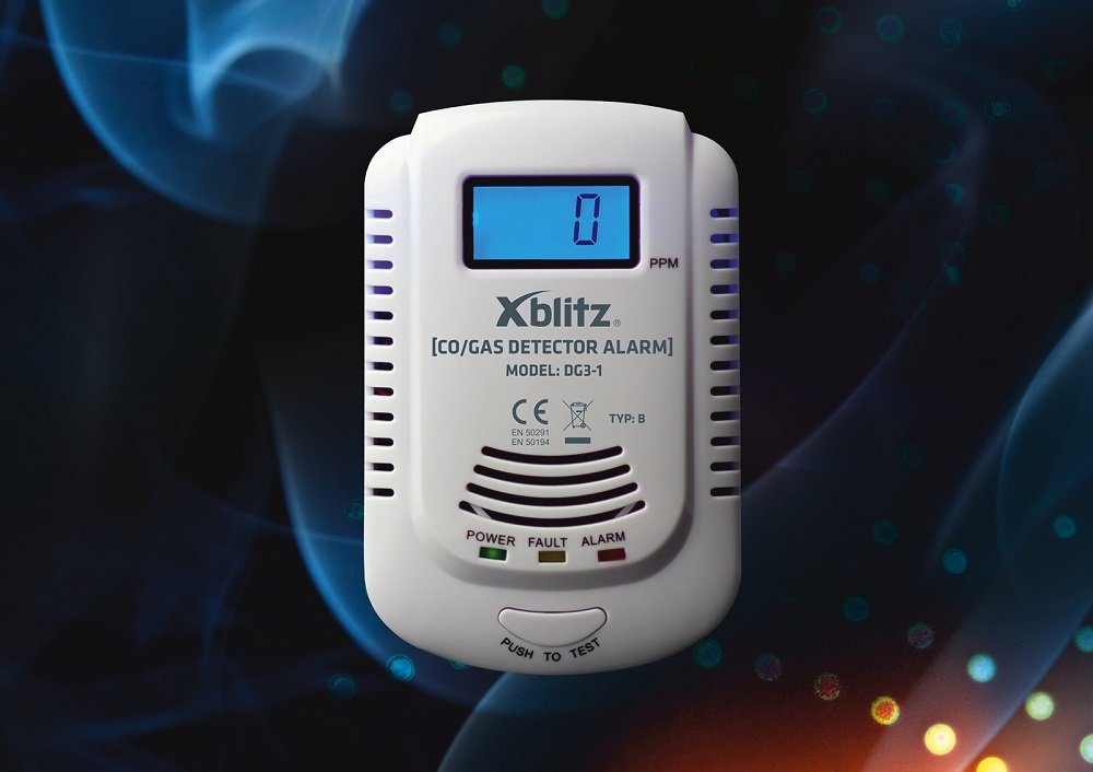 Czujnik tlenku wegla i gazu XBLITZ DG3 1 katalityczny sensor elektrochemiczny czujnik komunikaty głosowe alarm