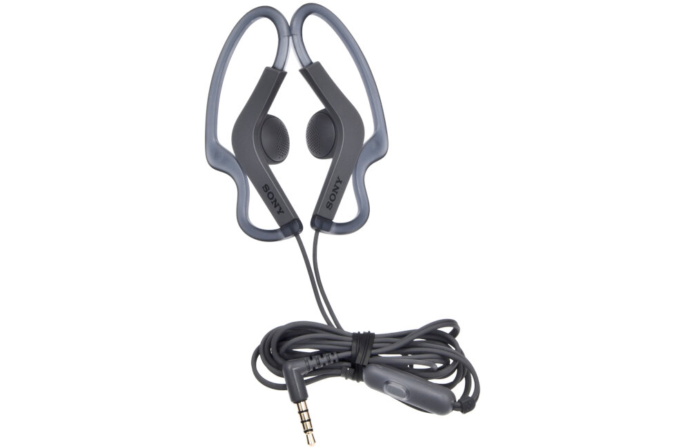 SŁUCHAWKI SONY MDRAS210APB SPORTOWE Z MIKROFONEM CZARNE mikrofon
