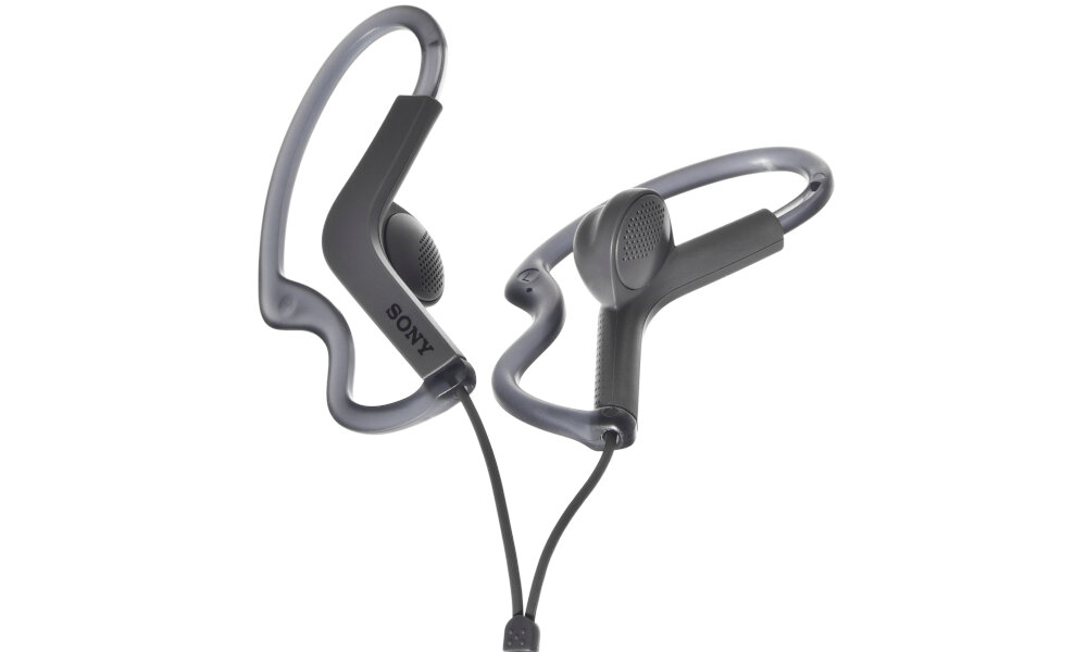 SŁUCHAWKI SONY MDRAS210APB SPORTOWE Z MIKROFONEM CZARNE dźwięk tonacja brzmienie