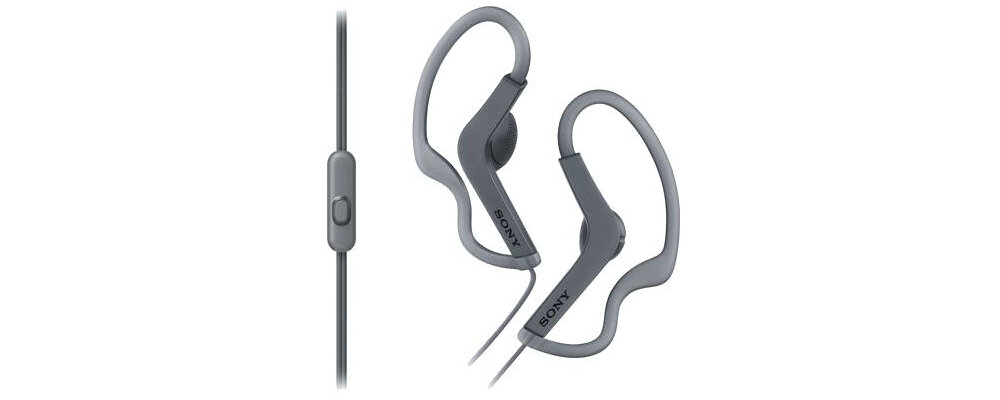 SŁUCHAWKI SONY MDRAS210APB SPORTOWE Z MIKROFONEM CZARNE waga rozmiar kabel długość