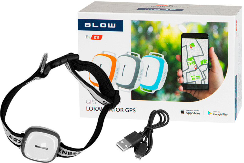 Lokalizator BLOW GPS BL011 Czarny opakowanie zawartość akcesoria dodatki