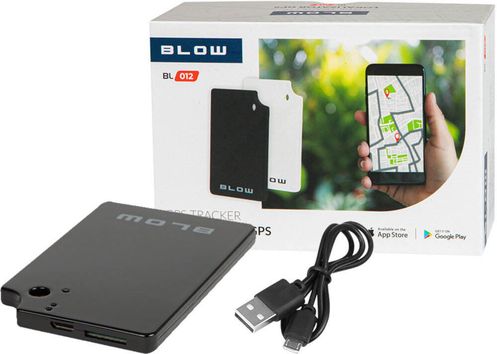 Lokalizator BLOW GPS BL012 Czarny opakowanie zawartość akcesoria dodatki