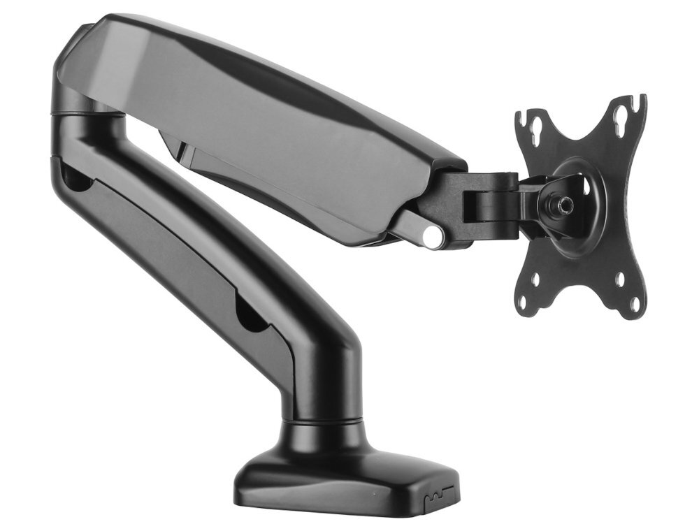 ART L-15GD ART L-15GD montażowi do biurka ekranami 13-27 cali małych monitorów lekkie telewizory udźwig do 6,5 kg - uchwyt od przodu na białym tle