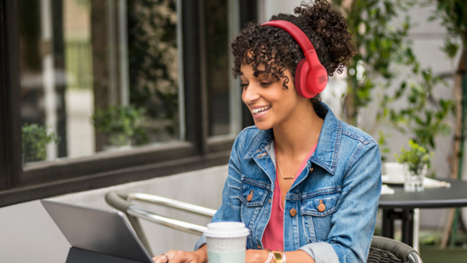 Słuchawki Nauszne JBL E55 BT Czerwony - Wbudowany Mikrofon