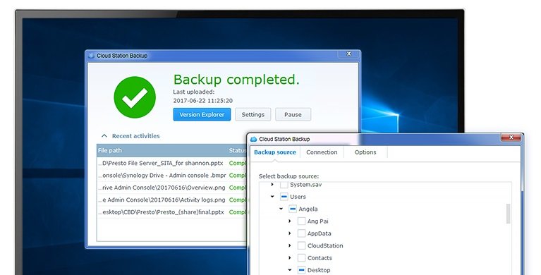 Serwer plików SYNOLOGY DS218 - tworzenie kopii zapasowych