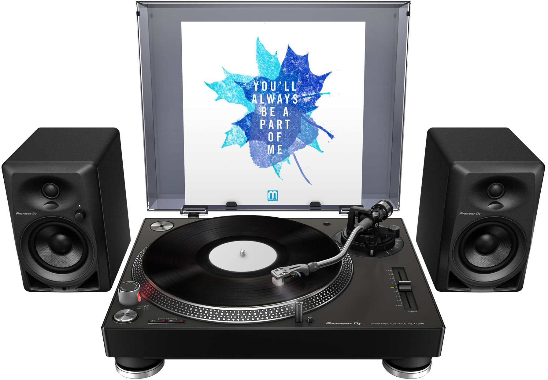 Програвач PIONEER Dj PLX-500-K Чорна кришка підставка