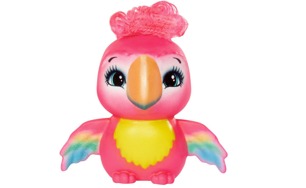MATTEL-ENCHANTIMALS-PAPUGA przyjaciółka peeki papuga sheena ptak kolorowy skrzydełka różowe loczki
