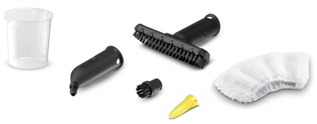 Parownica KARCHER SC 1 1.516-300.0 zolty dysze i szczotki zestaw komplet wyposazenie