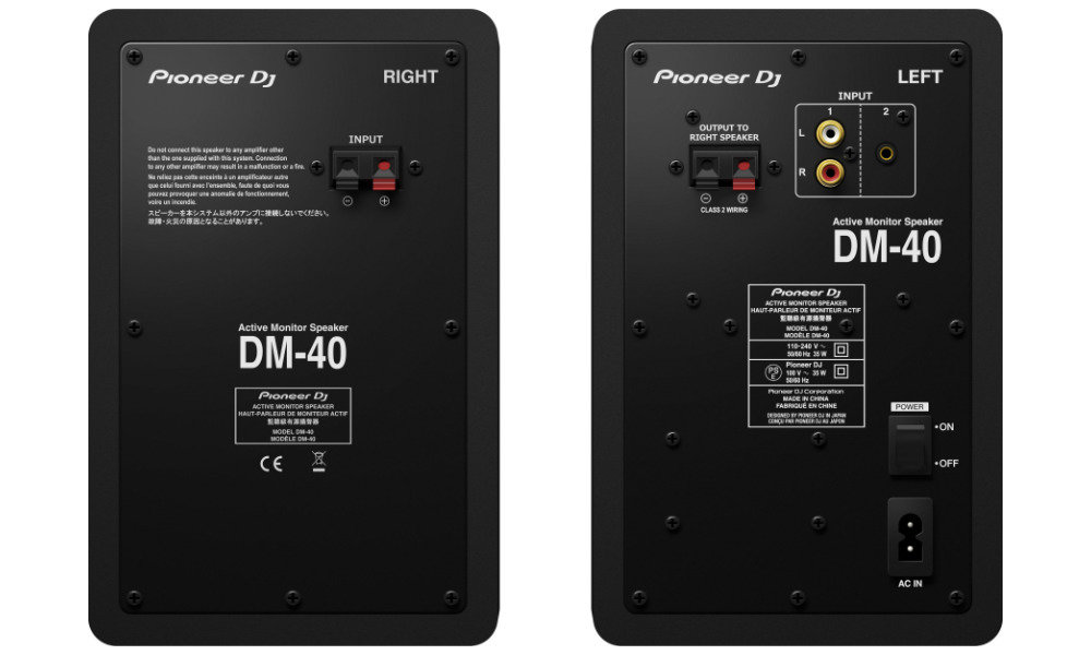 Głośnik PIONEER DJ DM 40 - Złącza