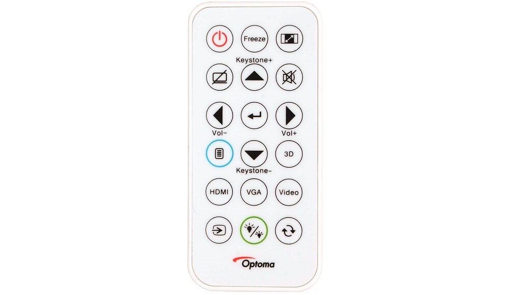Projektor Optoma EH334 - wygodna obsługa pilot