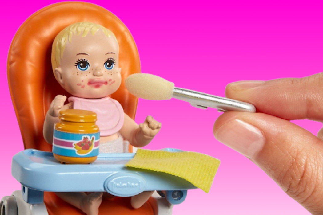 Lalka Barbie MATTEL Skipper Opiekunka krzesełko karmienie