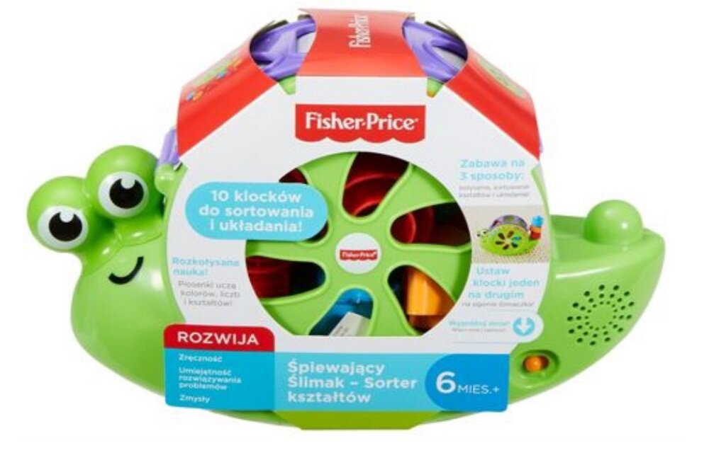 Zabawka FISHER PRICE Śpiewający Ślimak Sorter Kształtów FRC19 Logiczne myślenie