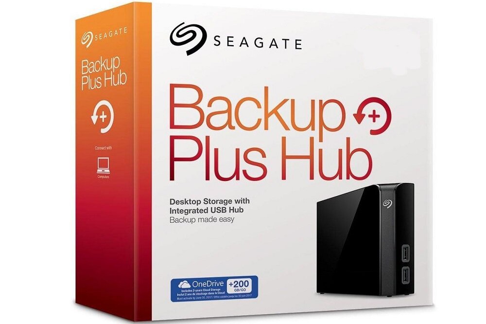 Dysk SEAGATE Backup Plus Hub 10TB HDD - interfejs USB 3.0 szybki transfer plików