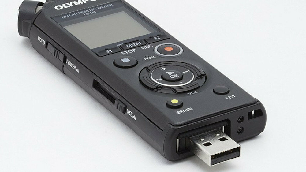 Liniowy rejestrator dźwięku OLYMPUS LS-P4  - usb