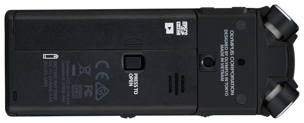 Liniowy rejestrator dźwięku OLYMPUS LS-P4  - wymiary