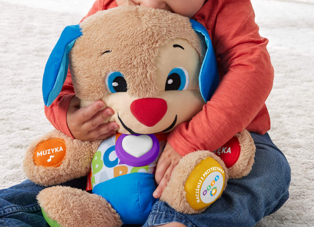 Zabawka edukacyjna FISHER PRICE Ucz się i śmiej! Szczeniaczek Uczniaczek FPM71 100 pierwszych słów naukę nazw części ciała nazwy części ciała kolory kształty cyfry wiek przeznaczenie