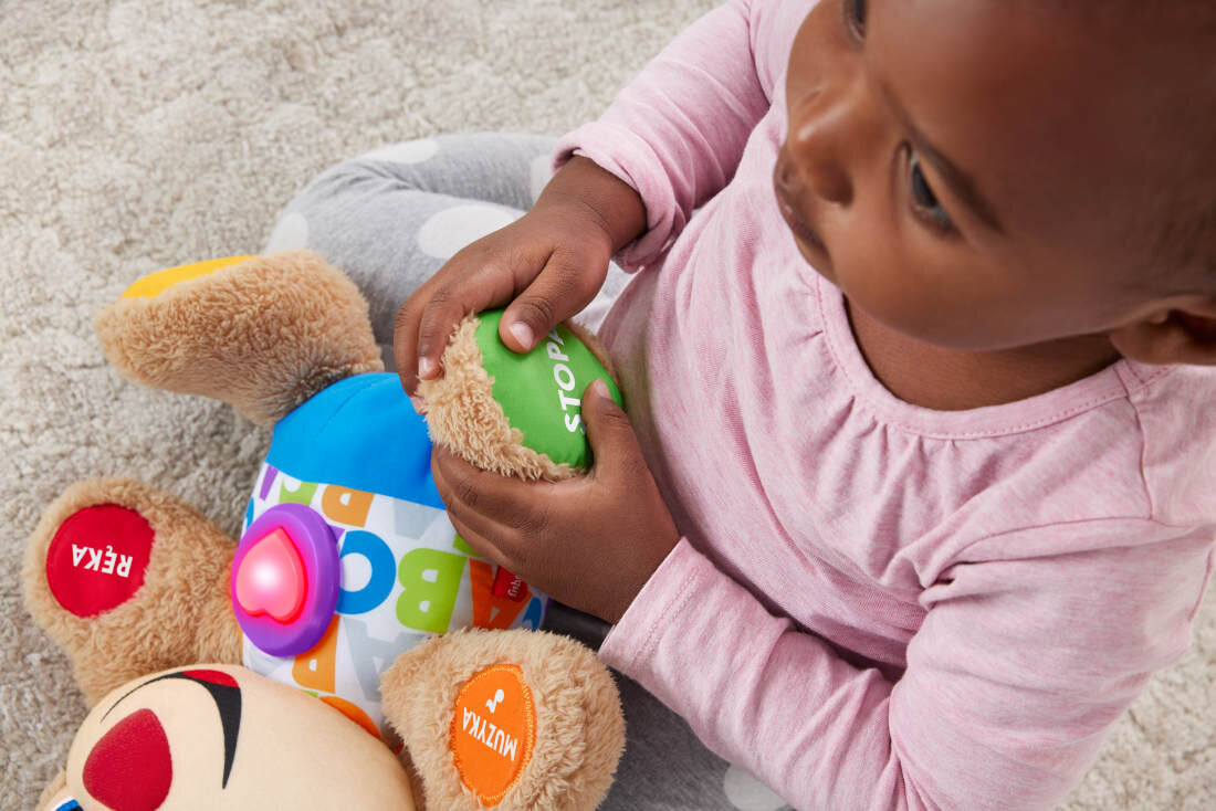 Zabawka edukacyjna FISHER PRICE Ucz się i śmiej! Szczeniaczek Uczniaczek FPM71 dostosowanie tempo rozwój technologia Poziomy Nauki rozwija wyobraźnię trzy etapy