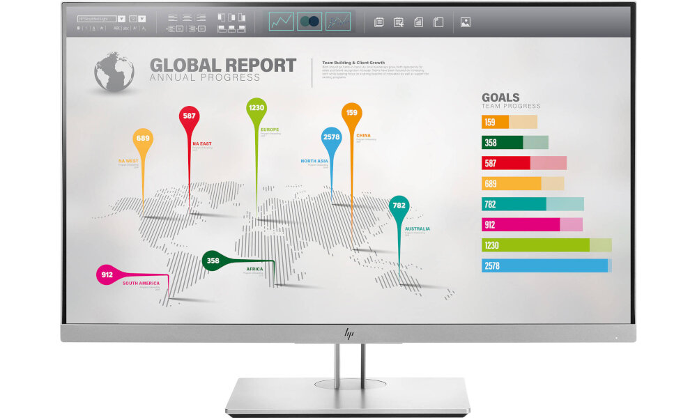 Monitor HP EliteDisplay E273m 27 2560x1440px IPS 1 ms rozdzielczość grafika jakość