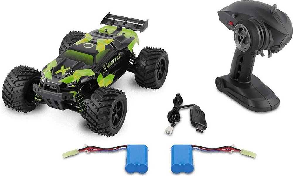 Samochód zdalnie sterowany OVERMAX X-monster sterowanie bateria prędkość pojemność koła