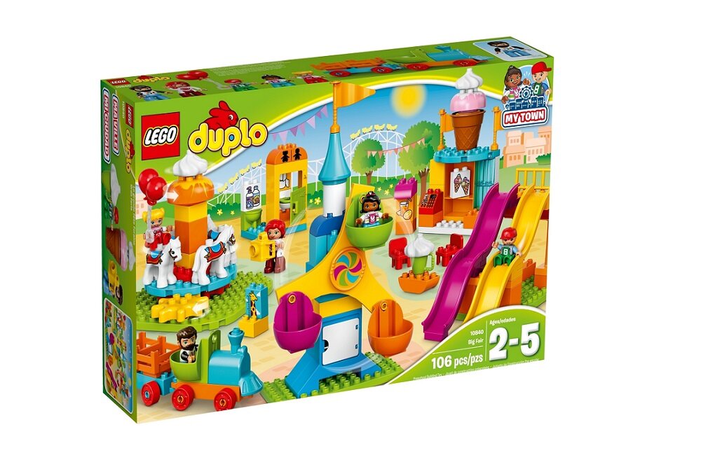 LEGO Duplo Duże wesołe miasteczko 10840 kreatywna zabawa prawidłowy rozwój merytoryczny dziecka klocki figurki minifigurki bez zasilania klasyczna zabawa wysoka jakość lego wielogodzinna zabawa 