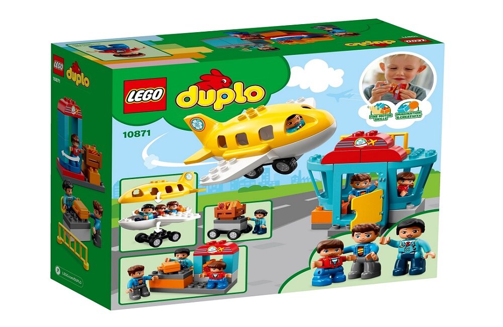 LEGO Duplo Lotnisko 10871 kreatywna zabawa prawidłowy rozwój merytoryczny dziecka klocki figurki samolot