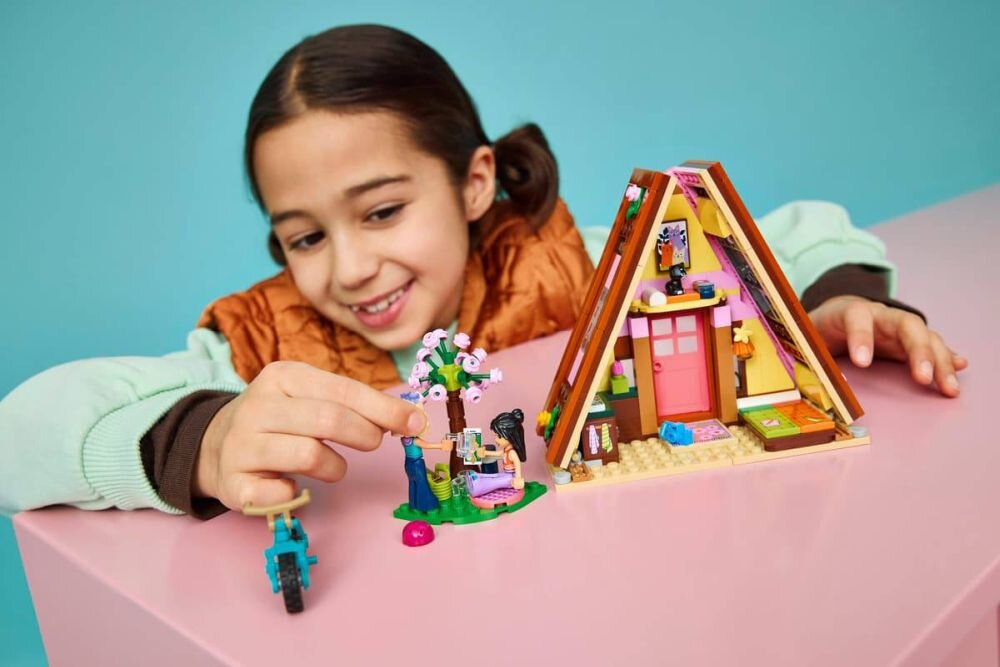 LEGO Friends Domek na luksusowym kempingu 42682 aparat telefon z mapą akcesoria glamping prezent dla dzieci