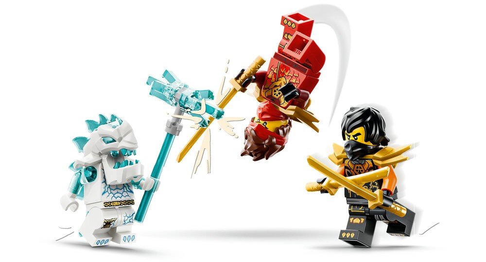 LEGO 71864 NINJAGO Wielofunkcyjne pojazdy Kaia i Cole’a funkcja przebudowy trójkołowiec wymienne elementy