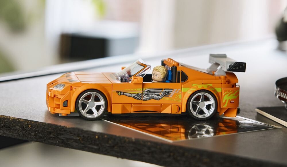 LEGO 77260 Speed Champions Szybcy i wściekli Toyota Supra MK4 pomarańczowy samochód sportowy model kolekcjonerski