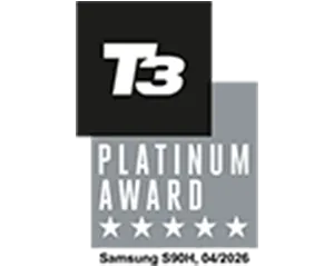 t3 s90h 300x240 Logo z napisem \'T3 PLATINUM AWARD\' oraz pięcioma gwiazdkami poniżej.