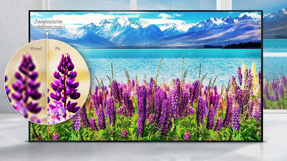 Telewizor LG UJ670V  - skalowanie