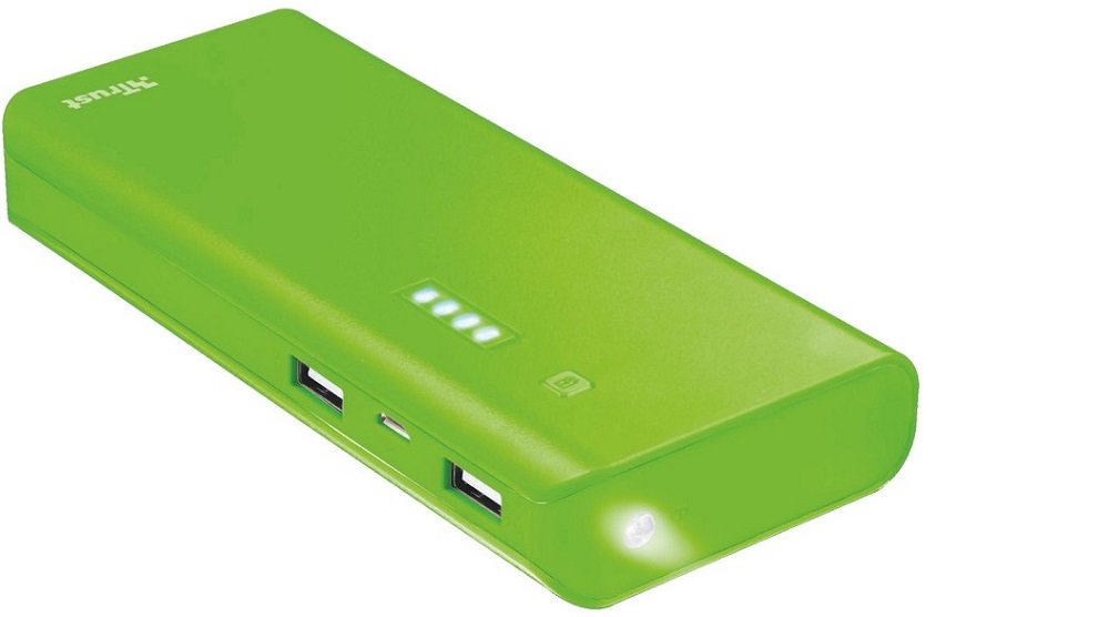 Powerbank TRUST Primo 10000 mAh Zielony wygoda bezpieczeństwo ładowanie