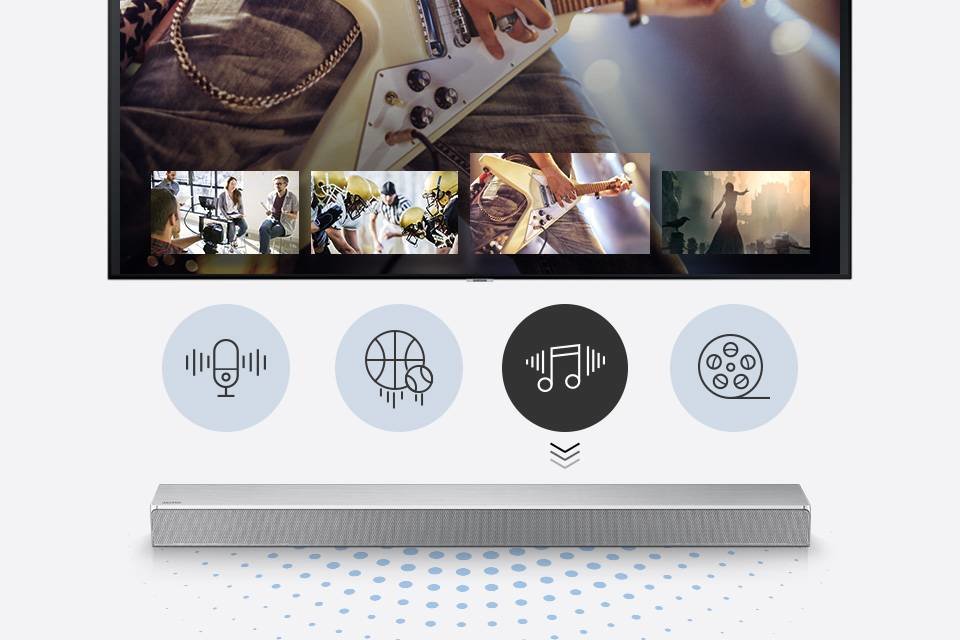 Samsung Idealnie dopasowany dźwięk. Tryb Smart Sound Samsung Idealnie dopasowany dźwięk. Tryb Smart Sound