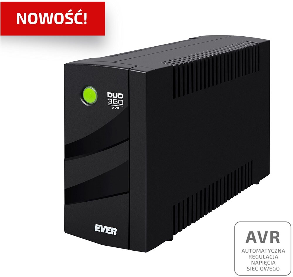Zasilacz UPS EVER Duo 350 AVR - stabilne napiecie