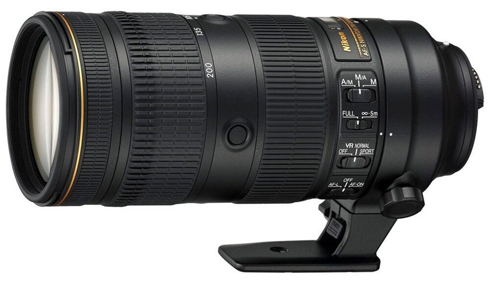 Obiektyw NIKON AF-S Nikkor 70-200 mm F-2.8E FL ED VR z boku