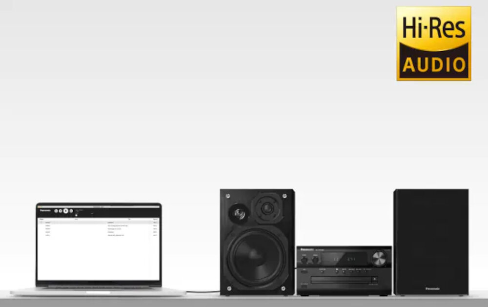 Wieża PANASONIC SC-PMX82EG-S  - formaty w wysokiej rozdzielczości